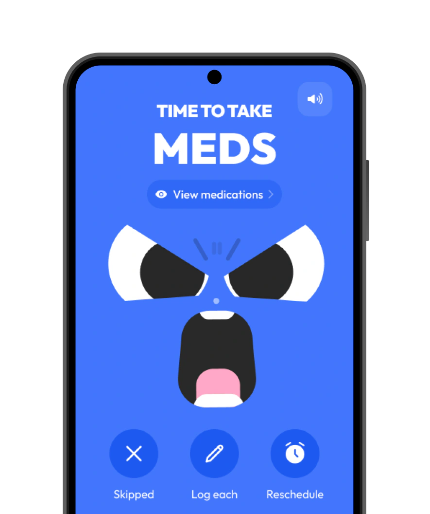 A pill reminder mockup image